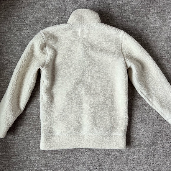 Gap Women’s Ivory Fleece Sherpa Zip Up Jacket Small - Picture 5 of 8